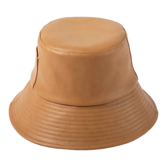 Lack of Color Tan Bucket Hat Vegan Leather Small/Medium NWT NWT Lack of Color Wave Bucket Hat In Tan Vegan Leather Size  main image 4